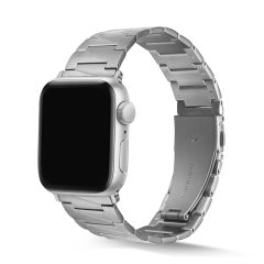 Apple Watch 7 6 SE 5 4 3 2 1 - 45 / 44 / 42 mm uyumlu Metal Kordon Geometrik Tasarım Çelik Kayış