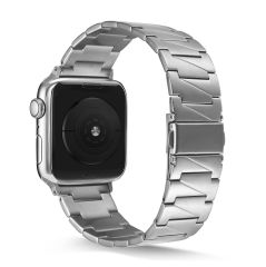 Apple Watch 7 6 SE 5 4 3 2 1 - 45 / 44 / 42 mm uyumlu Metal Kordon Geometrik Tasarım Çelik Kayış