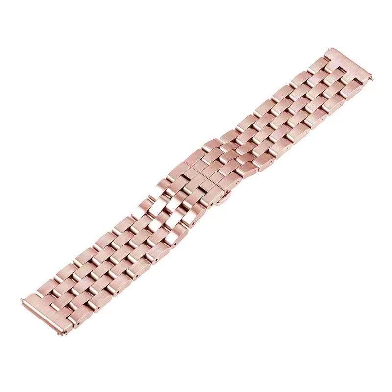 Huawei Watch GT 2 46 mm Uyumlu Metal Kordon Paslanmaz Çelik Kayış Premium Rose Gold