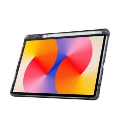 Huawei MatePad SE 11 uyumlu Kılıf Kalem Bölmeli Tri Folding Standlı Arkası Silikon Uyku Modlu