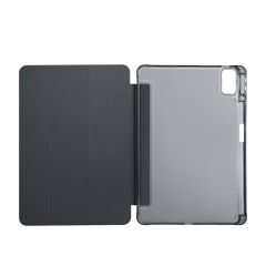 Huawei MatePad SE 11 uyumlu Kılıf Kalem Bölmeli Tri Folding Standlı Arkası Silikon Uyku Modlu