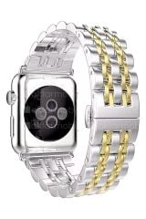 Apple Watch 10 42 mm uyumlu Metal Kordon Premium Paslanmaz Çelik Kayış