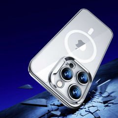 Apple iPhone 14 Pro Max Magsafe Şarj Özellikli Premium Cam Arka Yüzey Benks Electroplated Kapak
