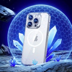 Apple iPhone 14 Pro Max Magsafe Şarj Özellikli Premium Cam Arka Yüzey Benks Electroplated Kapak