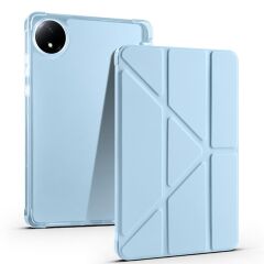 Redmi Pad SE 8.7 uyumlu Kılıf Kalem Bölmeli Tri Folding Standlı Arkası Silikon Uyku Modlu