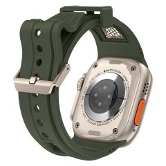 Apple Watch 6 5 4 3 2 1 SE 42 44 mm uyumlu Silikon Kordon Metal Detaylı Hava Alabilen Premium Kayış
