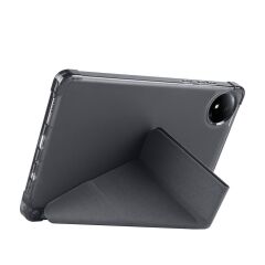 Redmi Pad SE 8.7 uyumlu Kılıf Kalem Bölmeli Tri Folding Standlı Arkası Silikon Uyku Modlu Siyah