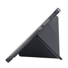 Redmi Pad SE 8.7 uyumlu Kılıf Kalem Bölmeli Tri Folding Standlı Arkası Silikon Uyku Modlu Siyah