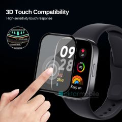 Xiaomi Redmi Watch 3 uyumlu Ekran Koruyucu 3D Tam Kapatan Kavisli PPMA Nano Cam