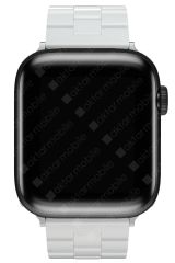 Apple Watch 10 42 mm uyumlu Seramik Kordon Premium Baklalı Seramik Kayış