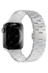 Apple Watch 10 42 mm uyumlu Seramik Kordon Premium Baklalı Seramik Kayış
