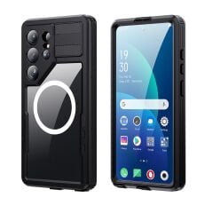 Samsung Galaxy S26 Ultra Uyumlu Su Geçirmez Kılıf MagSafe IP68 Waterproof Anti Shock Anti Dust Kapak