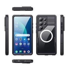 Samsung Galaxy S26 Ultra Uyumlu Su Geçirmez Kılıf MagSafe IP68 Waterproof Anti Shock Anti Dust Kapak