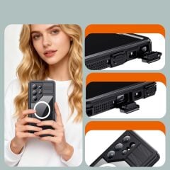 Samsung Galaxy S26 Ultra Uyumlu Su Geçirmez Kılıf MagSafe IP68 Waterproof Anti Shock Anti Dust Kapak