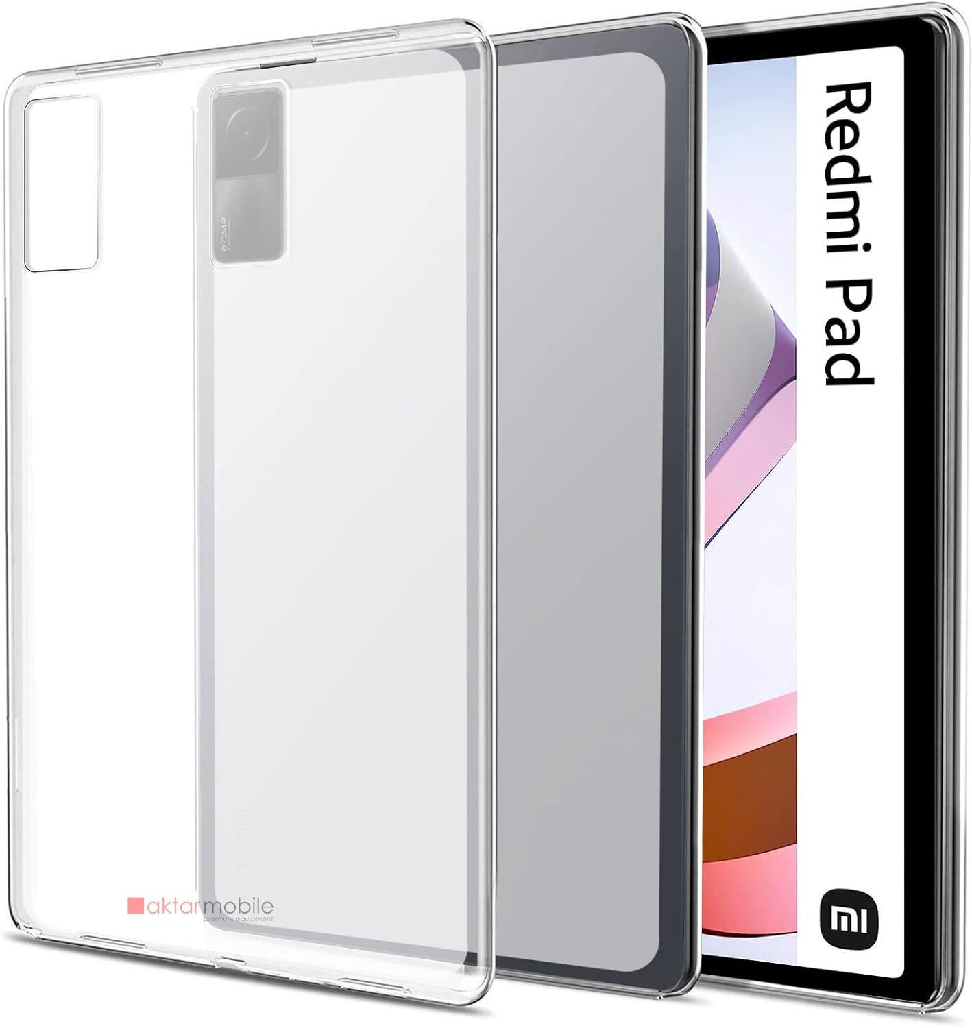 Redmi Pad 10.61'' 2022 Uyumlu Şeffaf Silikon Kılıf Esnek TPU Kapak Arkası Buzlu Tablet Kılıfı