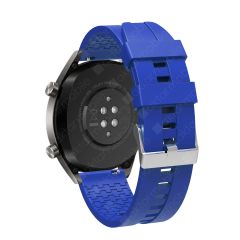 Samsung Gear S3 Uyumlu Silikon Kordon Spor Tasarım Premium Spor Kayış Saks Mavi