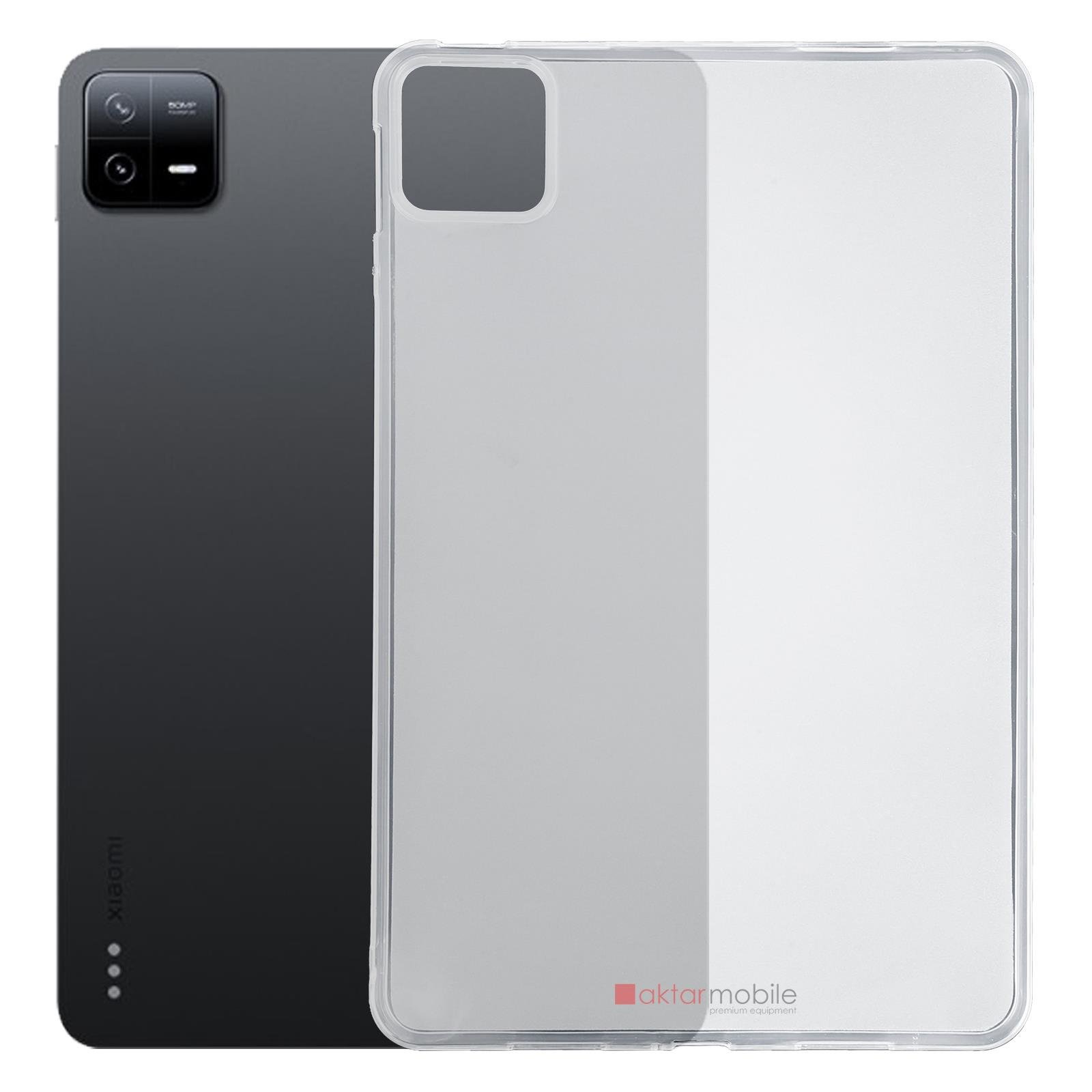 Xiaomi Pad 6 11'' 2023 Uyumlu Şeffaf Silikon Kılıf Esnek TPU Kapak Arkası Buzlu Tablet Kılıfı