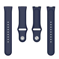 Huawei Watch Fit 3 Uyumlu Silikon Kordon Premium Spor Kayış Jel Silikon Spor Kordon Tam Uyumlu Pim Lacivert