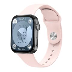 Huawei Watch Fit 3 Uyumlu Silikon Kordon Premium Spor Kayış Jel Silikon Spor Kordon Tam Uyumlu Pim Pudra