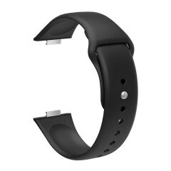 Huawei Watch Fit 3 Uyumlu Silikon Kordon Premium Spor Kayış Jel Silikon Spor Kordon Tam Uyumlu Pim Siyah