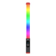 Jmary FM-128RGB OLED Ekran Göstergeli RGB Led Işıklı Su Geçirmez Aydınlatma Çubuğu Siyah