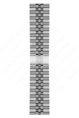 Apple Watch 10 46 mm uyumlu Metal Kordon Rolex Style Kayış Jubilee Bilezik Gümüş