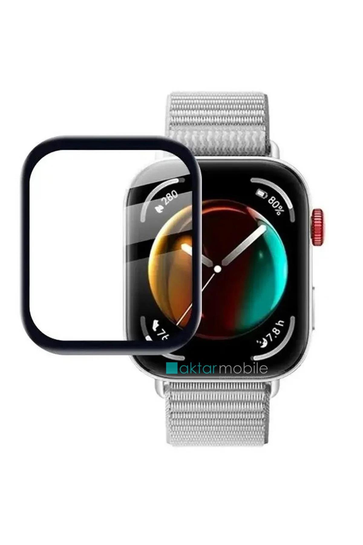 Huaawei Watch Fit 3 uyumlu Ekran Koruyucu 3D Tam Kapatan Kavisli PPMA Nano Cam