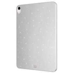 iPad Air 4. 5. Nesil 10.9'' uyumlu Simli Silikon Kılıf Işıltılı Parlak Kapak Esnek TPU Gümüş