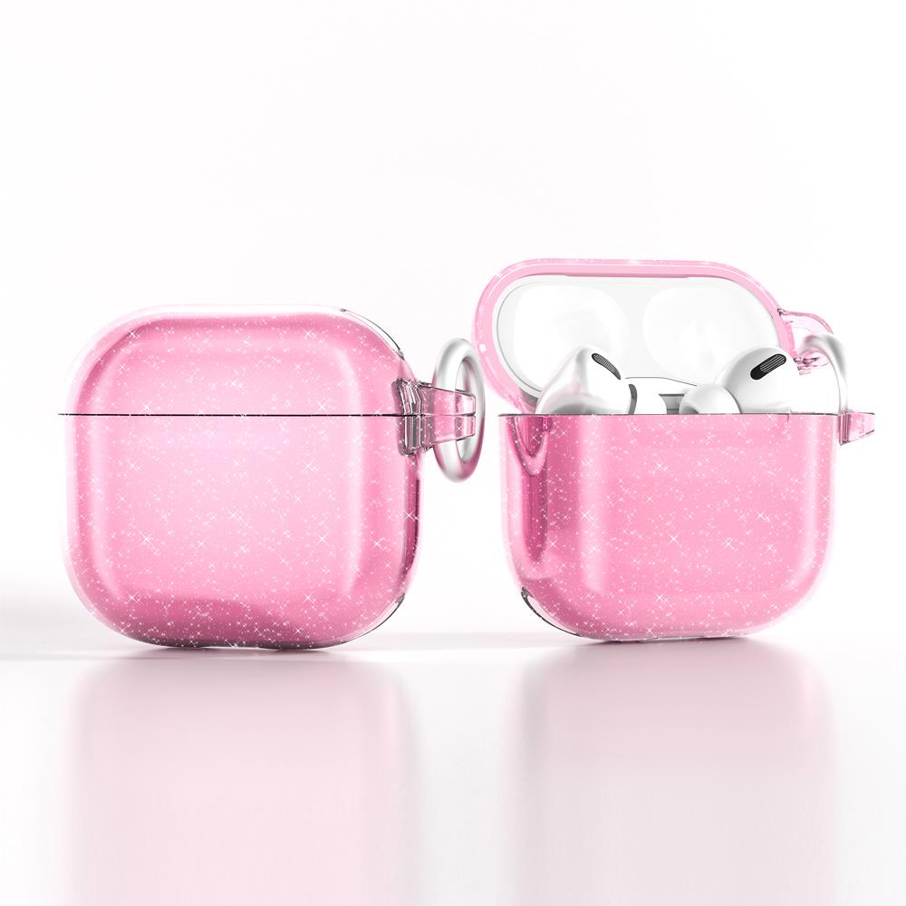 Airpods 4. Nesil Uyumlu Simli Kılıf Parlak Tasarım Sert Silikon Kapak Saydam Yapı