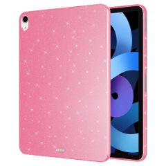 iPad Air 4. 5. Nesil 10.9'' uyumlu Simli Silikon Kılıf Işıltılı Parlak Kapak Esnek TPU Pembe
