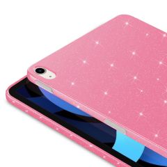 iPad Air 4. 5. Nesil 10.9'' uyumlu Simli Silikon Kılıf Işıltılı Parlak Kapak Esnek TPU Pembe