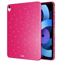 iPad Air 4. 5. Nesil 10.9'' uyumlu Simli Silikon Kılıf Işıltılı Parlak Kapak Esnek TPU Koyu Pembe