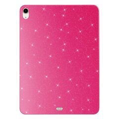iPad Air 4. 5. Nesil 10.9'' uyumlu Simli Silikon Kılıf Işıltılı Parlak Kapak Esnek TPU Koyu Pembe
