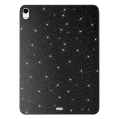 iPad Air 4. 5. Nesil 10.9'' uyumlu Simli Silikon Kılıf Işıltılı Parlak Kapak Esnek TPU Siyah