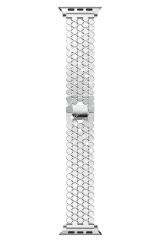 Apple Watch 10 46 mm uyumlu Metal Kordon Hegzagonal Tasarım Premium Kayış