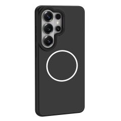 Galaxy S26 Ultra uyumlu MagSafe Kılıf Metal Kamera Çerçeveli Silikon Kenarlı Darbe Emici Kapak