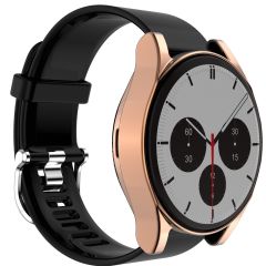 Galaxy Watch 4 Classic 42 mm Kasa Koruyucu Gövde Koruma Body Gard Darbe Emici (Önü Açık) Rose Gold