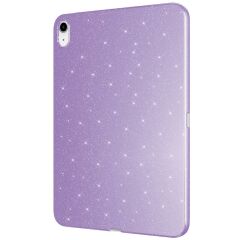 iPad 10. Nesil 2022 10.9'' uyumlu Simli Silikon Kılıf Işıltılı Parlak Kapak Esnek TPU Lila