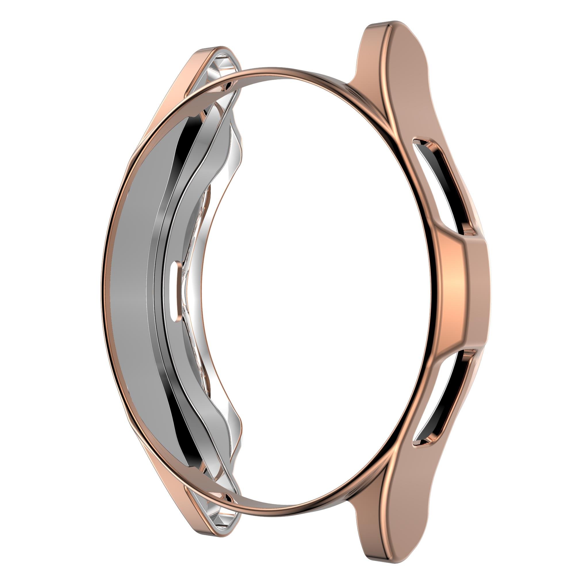 Galaxy Watch 4 Classic 46 mm Kasa Koruyucu Gövde Koruma Body Gard Darbe Emici (Önü Açık) Rose Gold