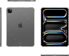 iPad Pro 11 M4 2024 uyumlu Şeffaf Silikon Kılıf Anti Shock Koruyucu Kapak Darbe Emici Tablet Kılıfı