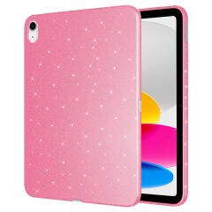 iPad 10. Nesil 2022 10.9'' uyumlu Simli Silikon Kılıf Işıltılı Parlak Kapak Esnek TPU Pembe