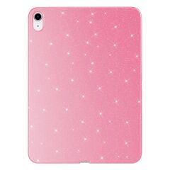iPad 10. Nesil 2022 10.9'' uyumlu Simli Silikon Kılıf Işıltılı Parlak Kapak Esnek TPU Pembe