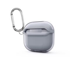Airpods 4. Nesil Uyumlu Silikon Kılıf 3 Boyutlu Tasarım Renkli Kapak 3D Koruyucu Kulaklık Kılıfı Gri