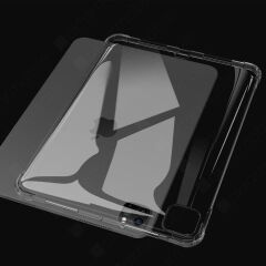 iPad Pro 13 M4 2024 uyumlu Şeffaf Silikon Kılıf Anti Shock Koruyucu Kapak Darbe Emici Tablet Kılıfı