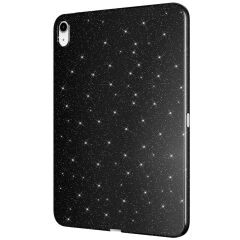iPad 10. Nesil 2022 10.9'' uyumlu Simli Silikon Kılıf Işıltılı Parlak Kapak Esnek TPU Siyah
