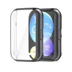 Huawei Watch Fit 2 Ekran Koruyucu & Kasa Koruma 360° Full Body Gard Tüm Gövde Tam Koruma Siyah