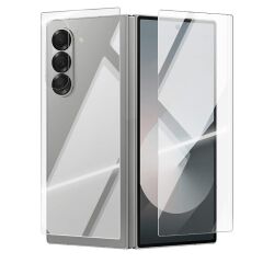 Samsung Galaxy Z Fold 6 uyumlu Cam Ekran Koruyucu Ön ve Arka 2 in 1 Temperli Cam Ekran Koruma