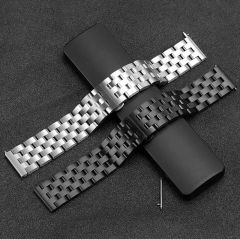 Amazfit GTS 2e 42 mm Uyumlu Metal Kordon Paslanmaz Çelik Kayış Premium Gümüş