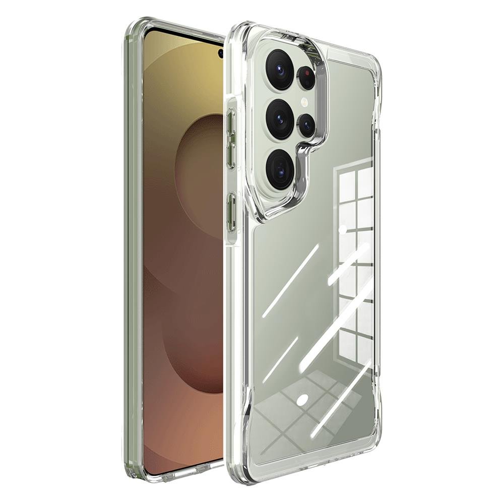 Galaxy S26 Ultra uyumlu Şeffaf Kılıf Silikon Kapak Yükseltilmiş Kenarlar Darbe Emici Ultra Koruma