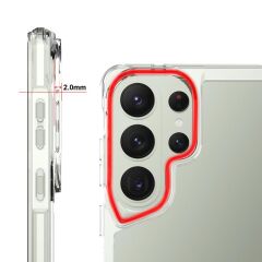 Galaxy S26 Ultra uyumlu Şeffaf Kılıf Silikon Kapak Yükseltilmiş Kenarlar Darbe Emici Ultra Koruma